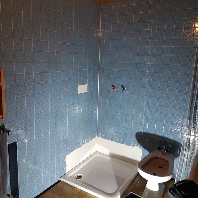 Alte Dusche neue Dusche, Sanierung Dusche